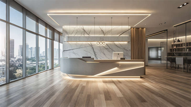 合肥1600平辦公室裝修設(shè)計效果圖欣賞