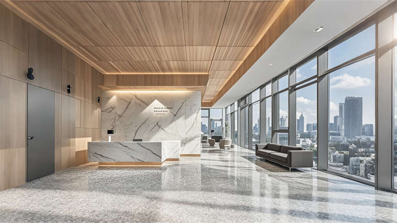 合肥10000平辦公樓裝修設(shè)計效果圖欣賞