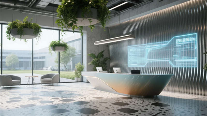 蚌埠2000平科技感辦公室裝修設計效果圖