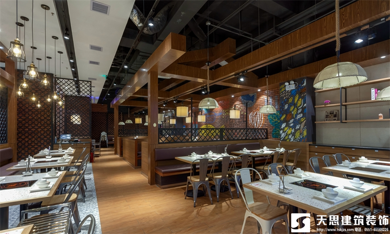 合肥獨(dú)具匠心的火鍋店裝修設(shè)計色彩搭配